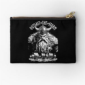 Viking Warrior Outlasts The Storm Norse Mythology Valhalla Zipper Pouch