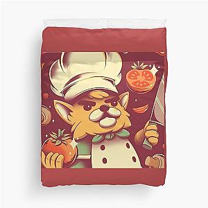 Overcooked Cat-Chef Duvet Cover