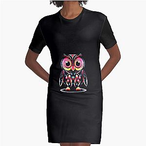 OVO Gold Owl Graphic T-Shirt Dress