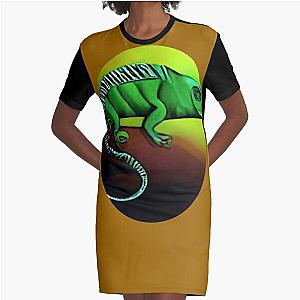 Lizard In Ovo Graphic T-Shirt Dress