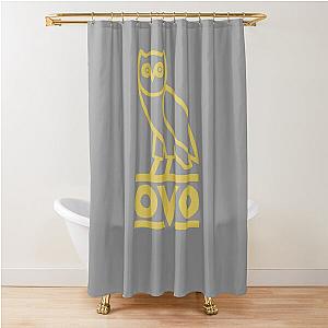 Gold Ovo Owl Shower Curtain
