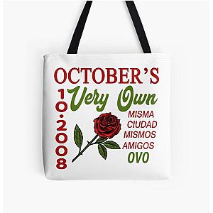 Ovo Merch Octobers Rose All Over Print Tote Bag