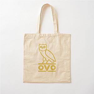 Gold Ovo Owl Cotton Tote Bag