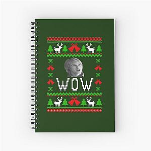 WOW - Owen Wilson - Ugly Christmas Sweater Style Spiral Notebook