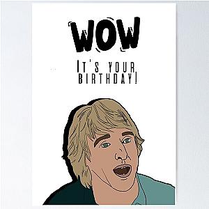 WOW! Owen Wilson cardsticker Poster