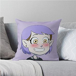 happy blushing amity blight with new hair from the owl house season two Throw Pillow RB1107