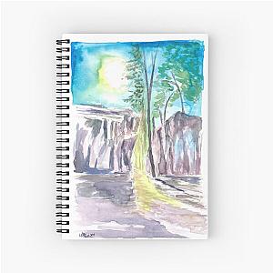 Ozark Hiking Watercolor Trail Scene  Spiral Notebook