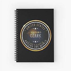 Ozark City Alabama Souvenir - Ozark Coordinates Spiral Notebook