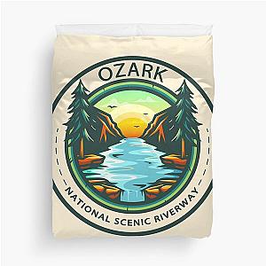 Ozark National Scenic Riverway Missouri Badge Duvet Cover