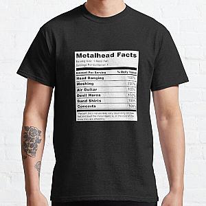 Metalhead Nutrition Facts  Baseball ¾ Sleeve   Classic T-Shirt RB2811