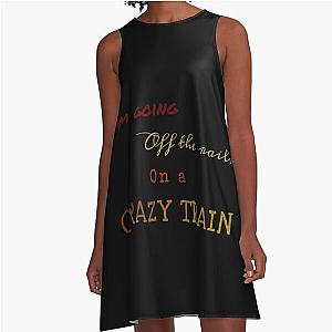 Crazy Train Ozzy Osbourne Lyrics A-Line Dress