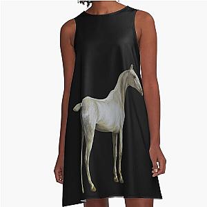 Horse Quote: "Won't you ride my white horse?" ~ Ozzy Osbourne A-Line Dress