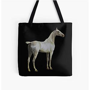 Horse Quote: "Won't you ride my white horse?" ~ Ozzy Osbourne All Over Print Tote Bag