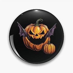 Halloween pumpkin eats a bat - tribute to Ozzy Osbourne Pin