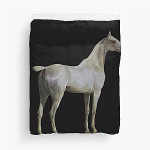 Horse Quote: "Won't you ride my white horse?" ~ Ozzy Osbourne Duvet Cover