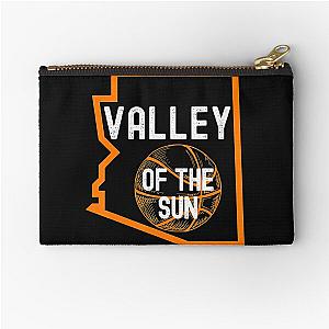 The Valley Oop P.hoenix Basketball Retro Sunset Basketball . Zipper Pouch