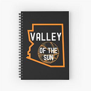 The Valley Oop P.hoenix Basketball Retro Sunset Basketball . Spiral Notebook