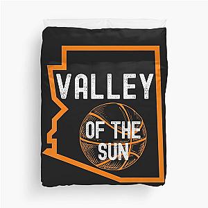 The Valley Oop P.hoenix Basketball Retro Sunset Basketball . Duvet Cover