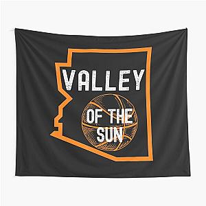 The Valley Oop P.hoenix Basketball Retro Sunset Basketball . Tapestry