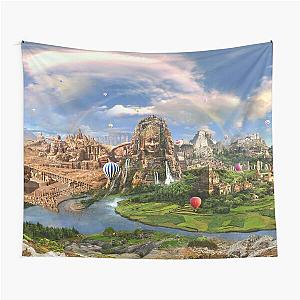 Valley Of The Temples - spiritual, peaceful temple art coexist Tapestry