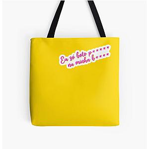 Pabllo Vittar Chiclete com Banana (Tio Sam) - Texto Amarelo Eu Só boto All Over Print Tote Bag