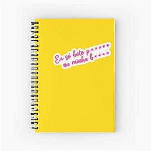 Pabllo Vittar Chiclete com Banana (Tio Sam) - Texto Amarelo Eu só boto em Spiral Notebook