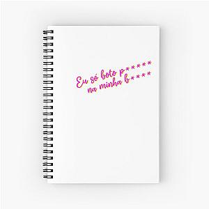 Pabllo Vittar Chiclete com Banana (Tio Sam) - Texto Branco Eu só boto no Spiral Notebook