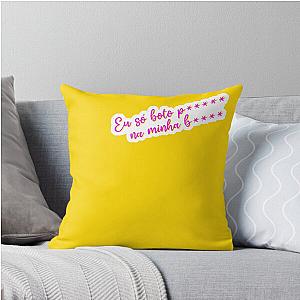 Pabllo Vittar Chiclete com Banana (Tio Sam) - Texto Amarelo Eu só boto Throw Pillow