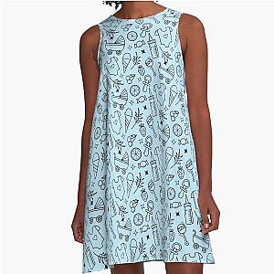 Pacify Blue A-Line Dress