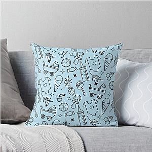 Pacify Blue Throw Pillow