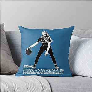 Paige Bueckers Black Design Throw Pillow