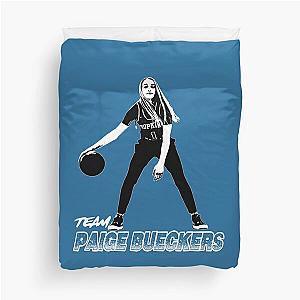 Paige Bueckers Black and White Duvet Cover