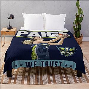 Paige Bueckers In We Trust Throw Blanket
