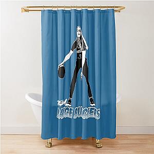 Paige Bueckers Black and White Basic Design Shower Curtain