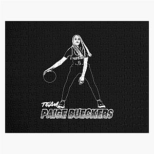 Paige Bueckers Black and White Design Jigsaw Puzzle