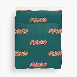 PANIC Rainbow Layered Typography   Duvet Cover