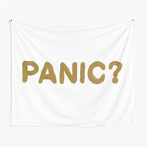 Panic ? Gold Oil Paint Tapestry