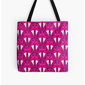 Pink cute geometric cats pantera All Over Print Tote Bag RB2611