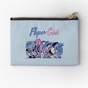 Paper Girls  Erin Mac KJ Tiffany  retro vintage 80s  girl    Zipper Pouch