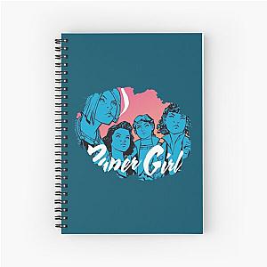 Paper Girls Comic Cover Splatter Style Design   Spiral Notebook