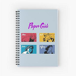 Paper Girls 4 s  Erin Mac KJ Tiffany  retro vintage 80s  girl   Spiral Notebook