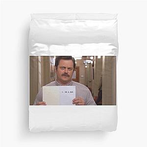 Funny Parks and Recreation Ron Swanson Duvet Cover