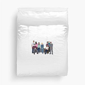 Parks and recreation cast cartoon  Duvet Cover