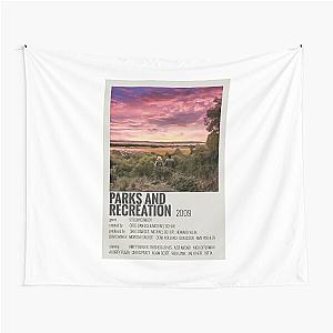 Leslie + Ben Sunset Parks and Recreation Minimalist Poster Tapestry