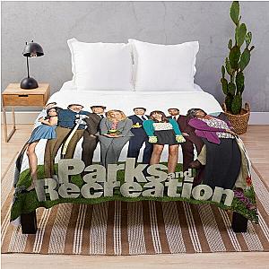 The Parks and Rec Gang Throw Blanket