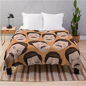 Ron Swanson Parks and Recreation  Throw Blanket