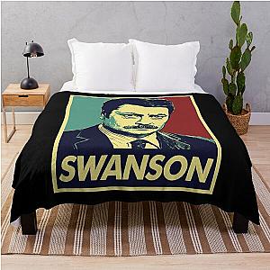 Ron Swanson Parks And Recreation Throw Blanket