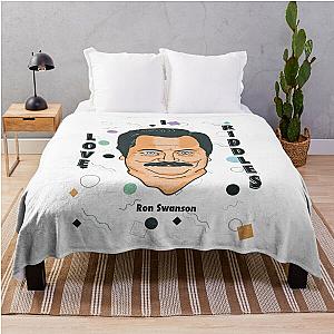 Ron Swanson Parks and Recreation Throw Blanket