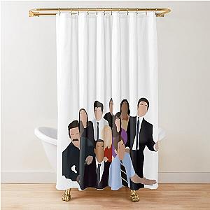 cast picture - parks and rec Shower Curtain