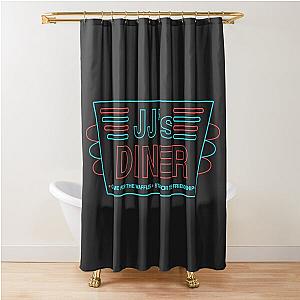 JJs Diner: Come for the Waffles, Stay for the Friendship - Parks and Recreation Shower Curtain